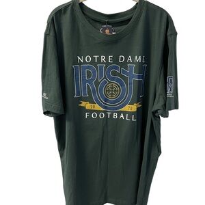 Men’s Notre Dame Irish Football Green T-Shirt 2002 - The Ticket Shirt Sz XL NWT